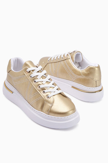 Anastazia Altın Topuk Detaylı Sneakers