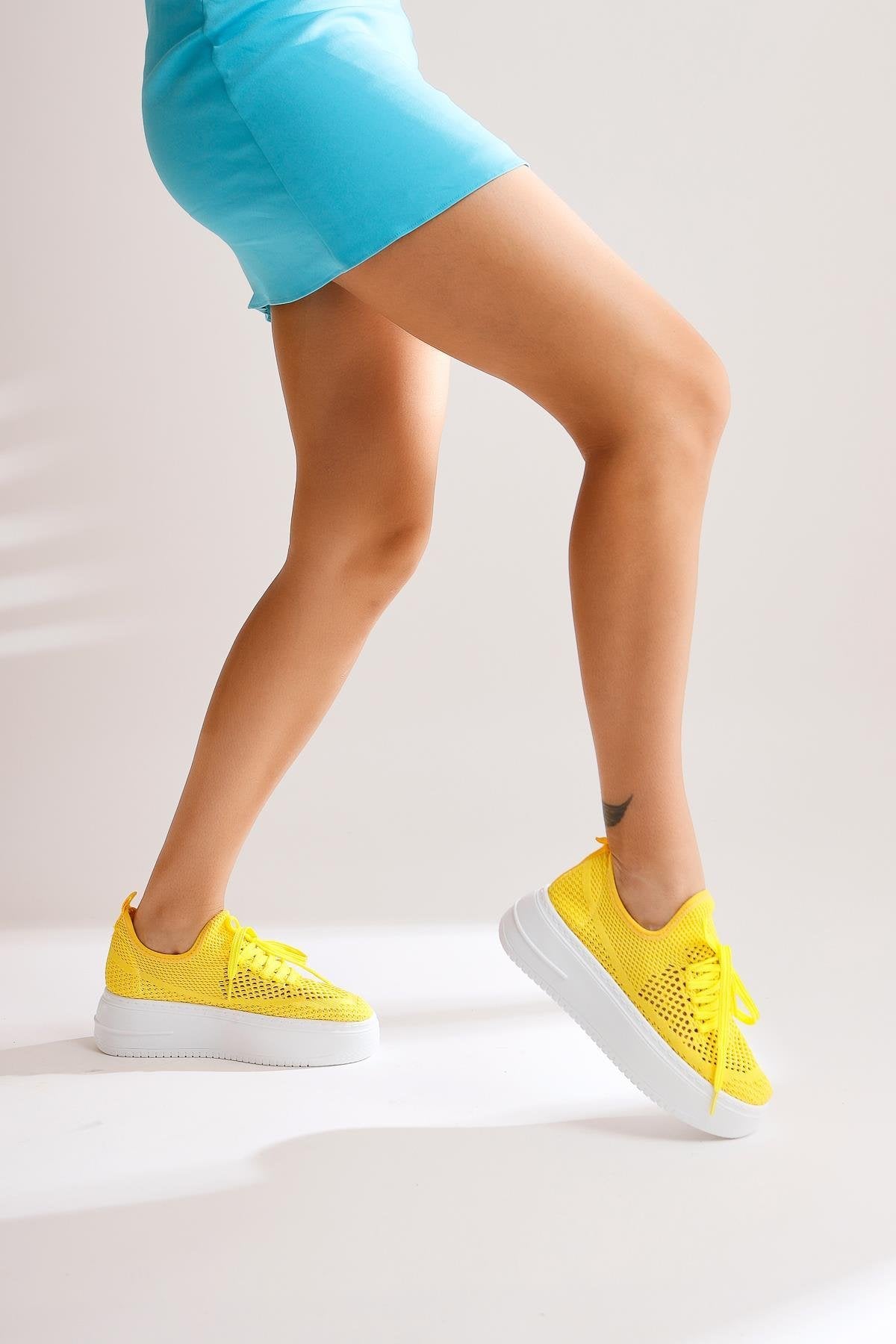 Benito Limon Triko Streç Kalın Tabanlı Sneakers