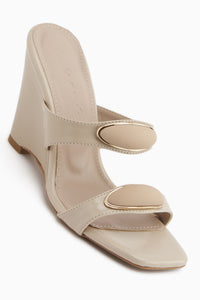 Mirsa Bej Dolgu Topuklu Kadın Terlik