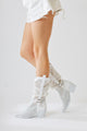 Orietta Beyaz Lazer Kesim Körüklü Yazlık Çizme
