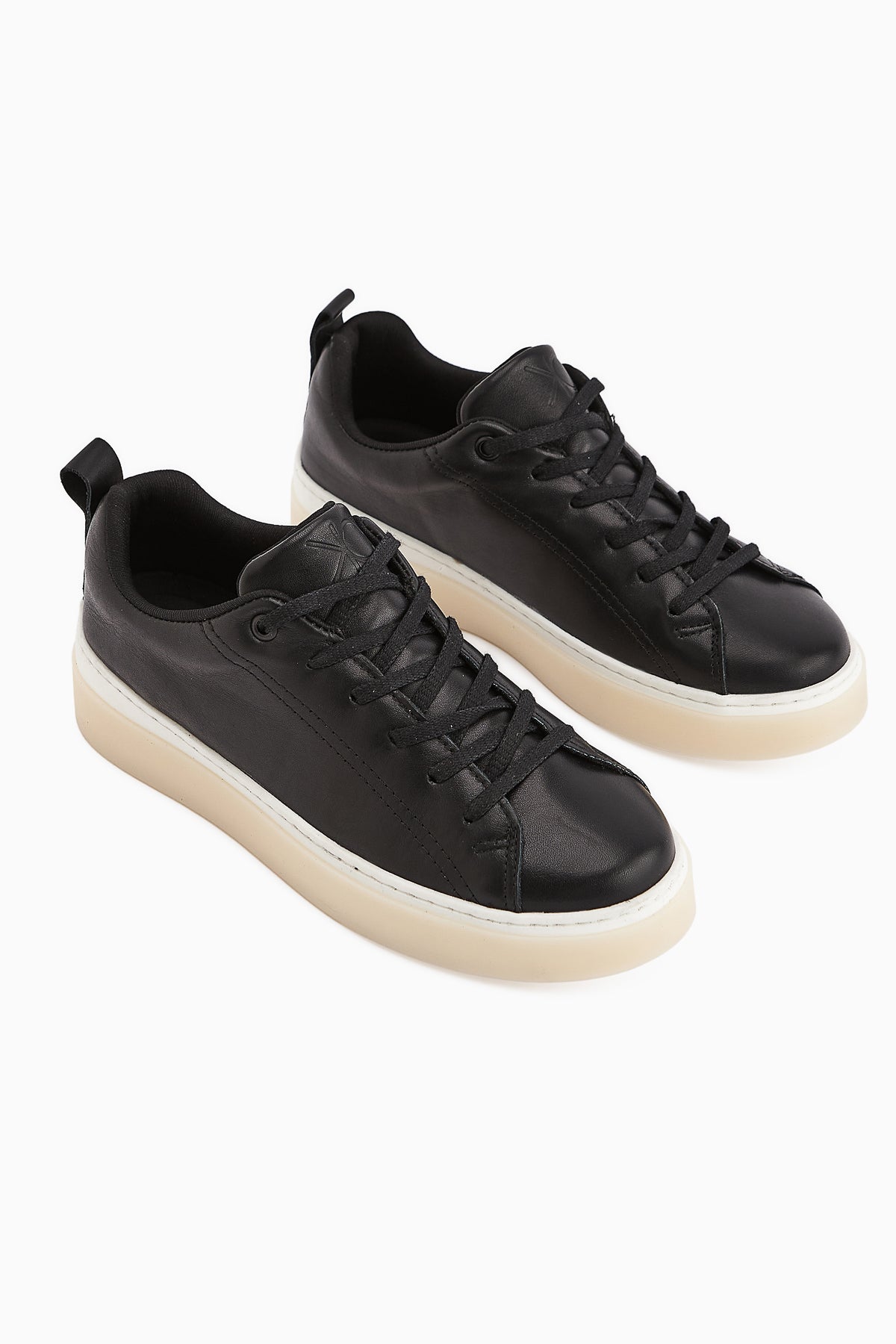 Lina Hakiki Deri Siyah Kadın Sneaker Ayakkabı