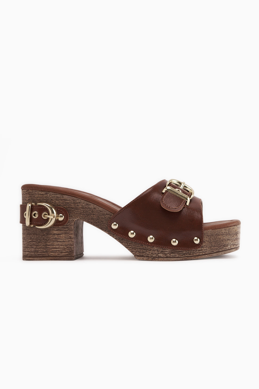 Edita Taba Kemer Detaylı Platform Topuklu Kadın Terlik