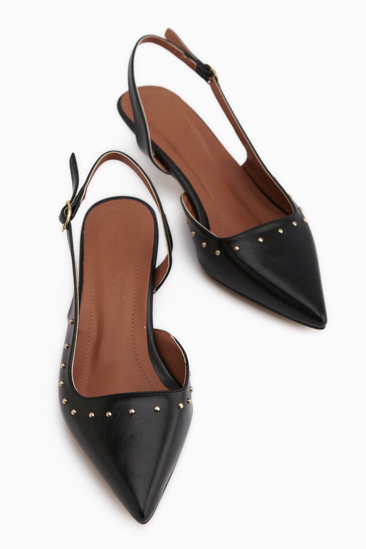 Marica Siyah Troklu Kısa Topuklu Kadın Ayakkabı