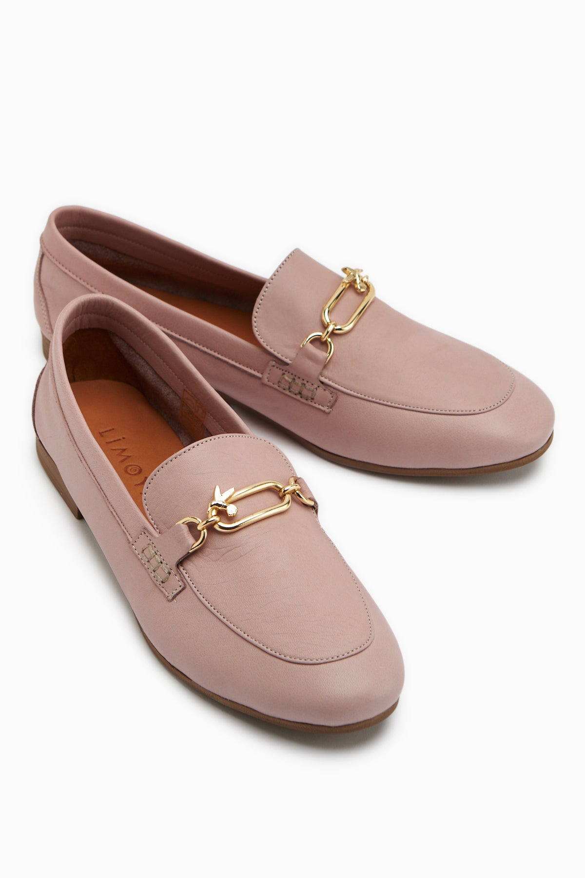 Alessa Hakiki Deri Rose Tokalı Loafer Kadın Günlük Makosen Ayakkabı