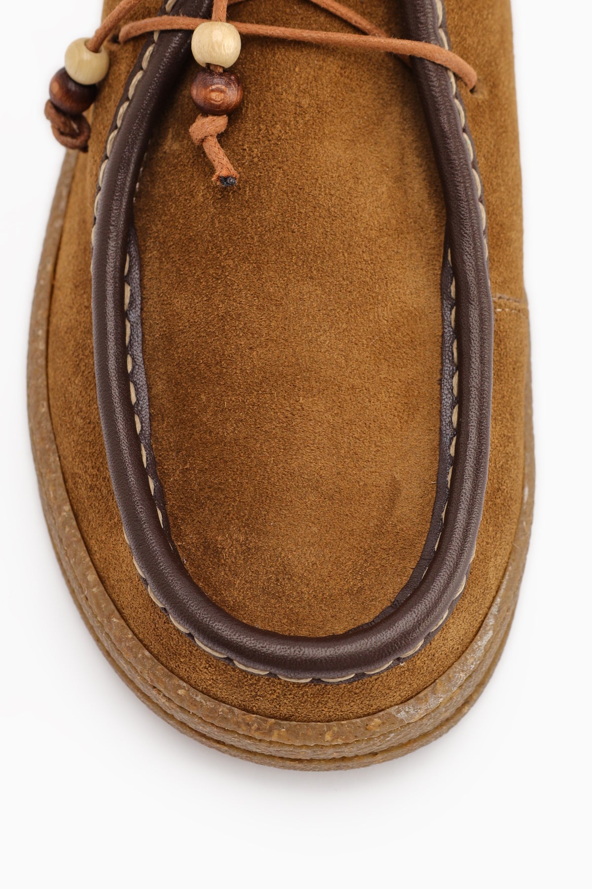 Polin Hakiki Deri Vizon Süet Bağcıklı Günlük Loafer Ayakkabı