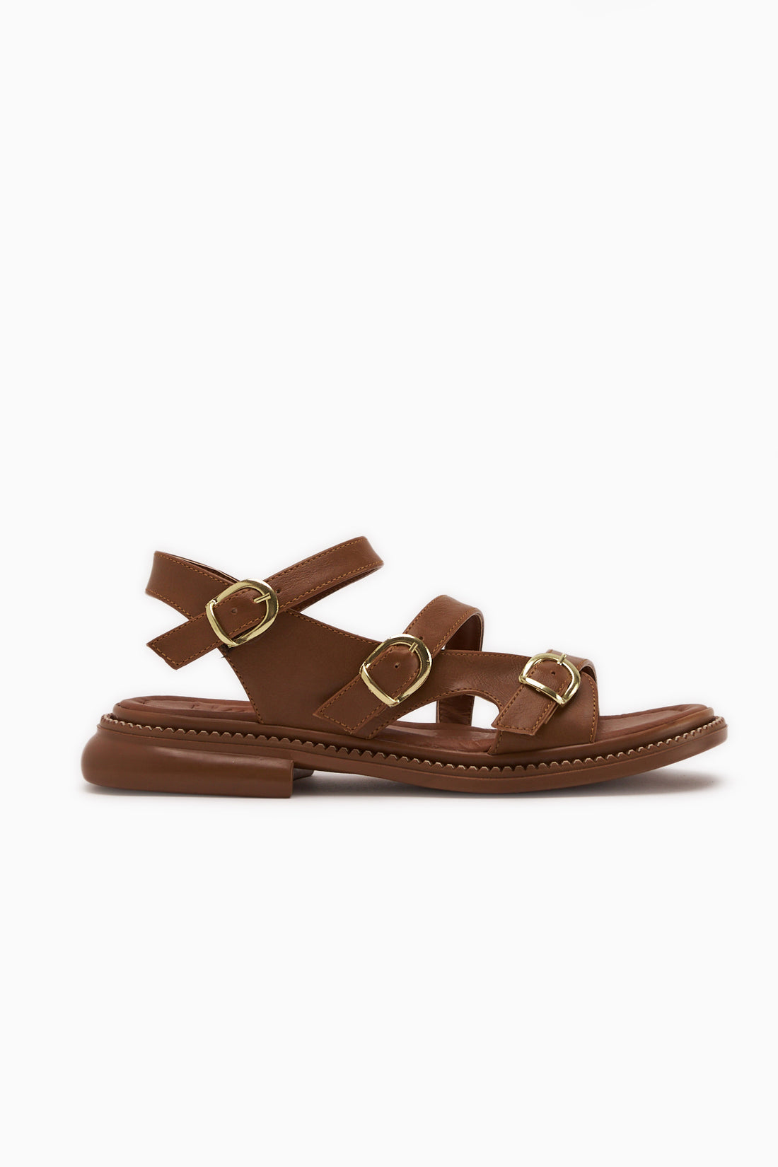 Myra Camel Çift Bantlı Kadın Sandalet