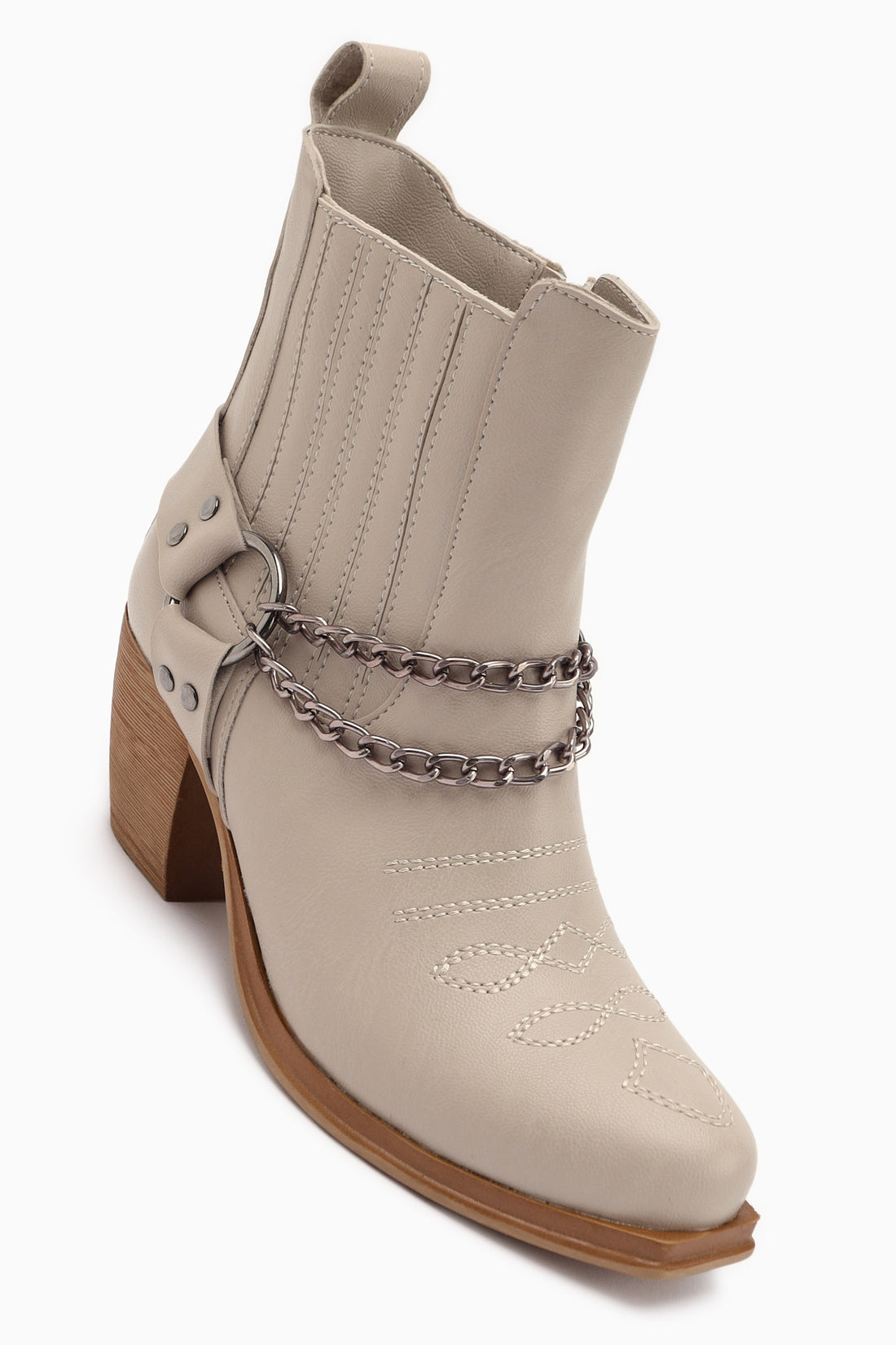 Deana Bej Nakışlı Kadın Western Bot