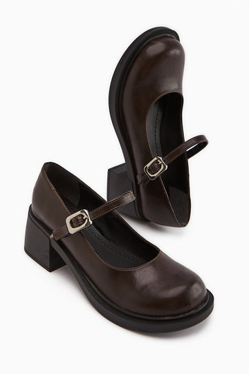 Mirka Kahve Bantlı Kadın Loafer Ayakkabı