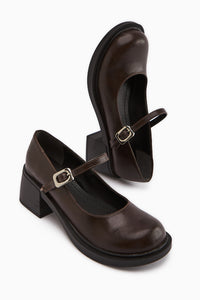 Mirka Kahve Bantlı Kadın Loafer Ayakkabı