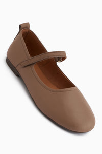 Sally Hakiki Deri Vizon Bantlı Kadın Babet