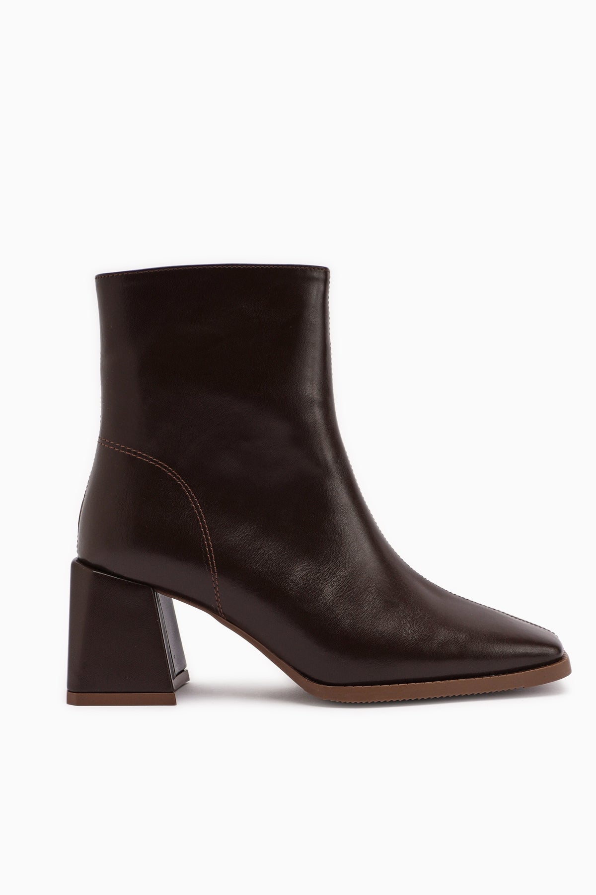 Margot Kahve Küt Burunlu Topuklu Kadın Bot