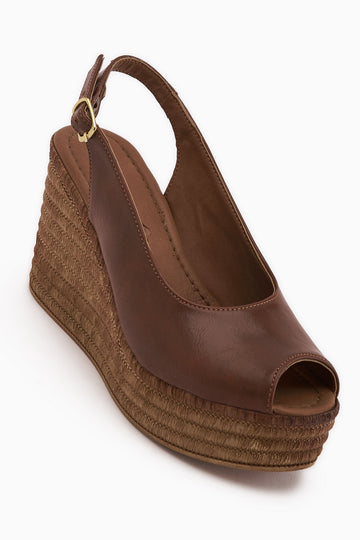 Caty Taba Dolgu Topuklu Kadın Sandalet