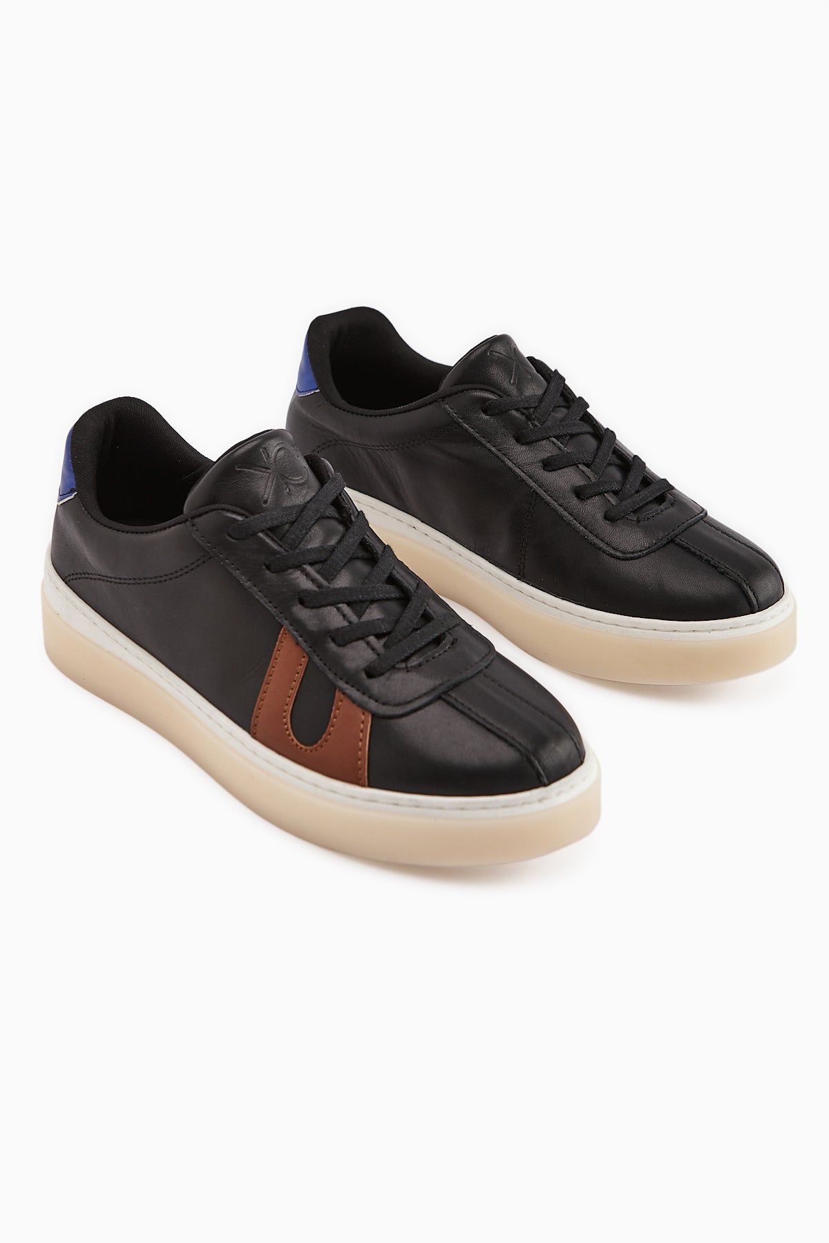 Eddie Hakiki Deri Siyah Pudra Sneaker Kadın Ayakkbı