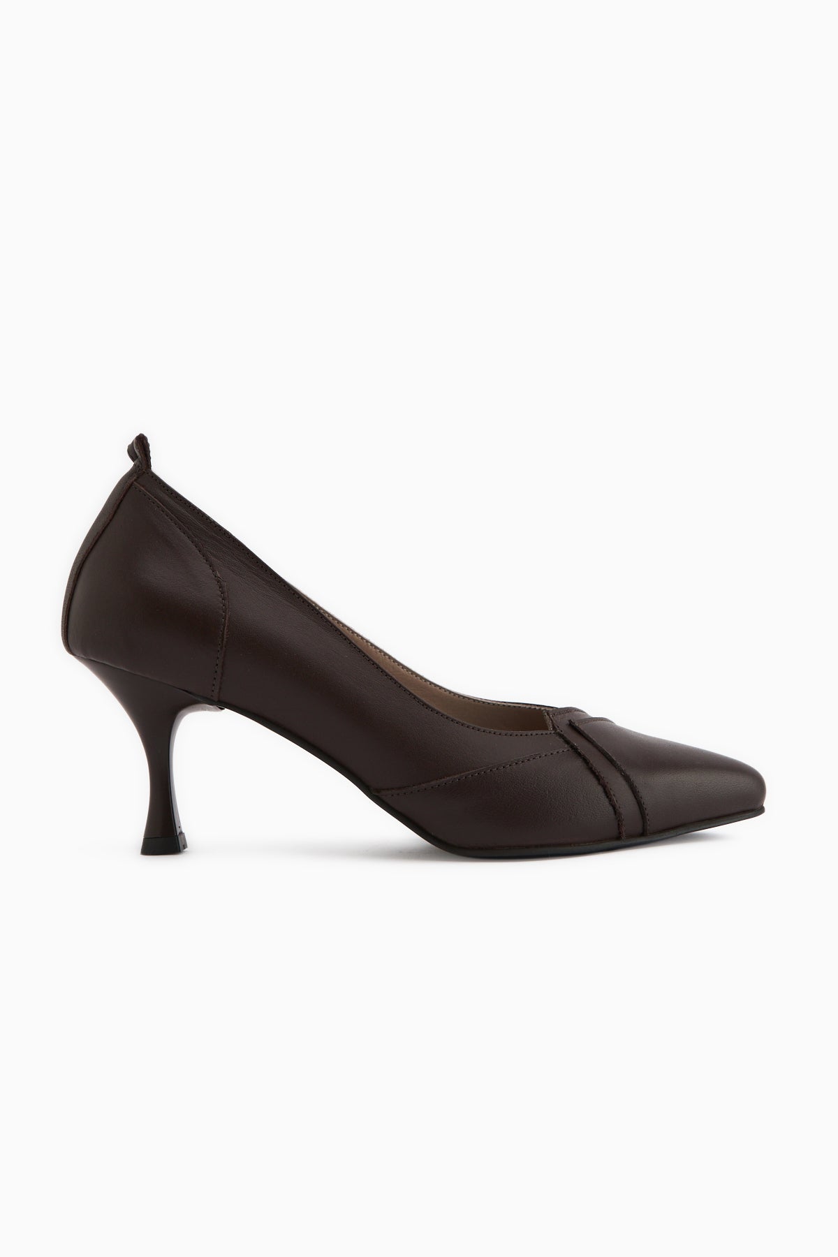 Mirella Hakiki Deri Kahve Kadın Topuklu Ayakkabı
