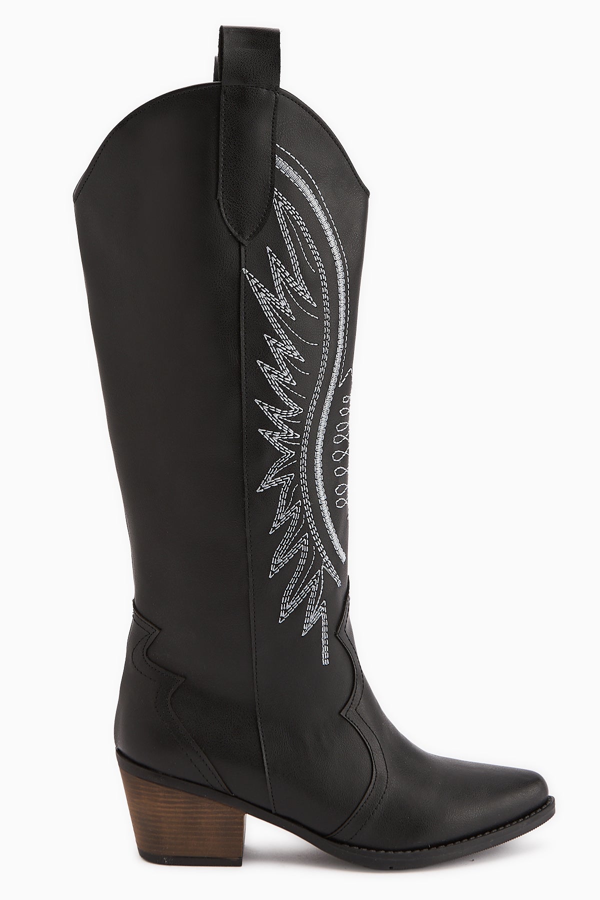 Hero Siyah Nakışlı Kovboy Çizme