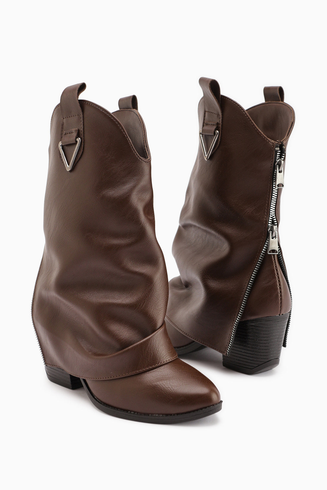 Peggy Kahve Kadın Topuklu Western Çizme