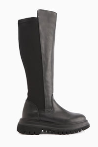 Latoya Siyah Streç Detaylı Çizme