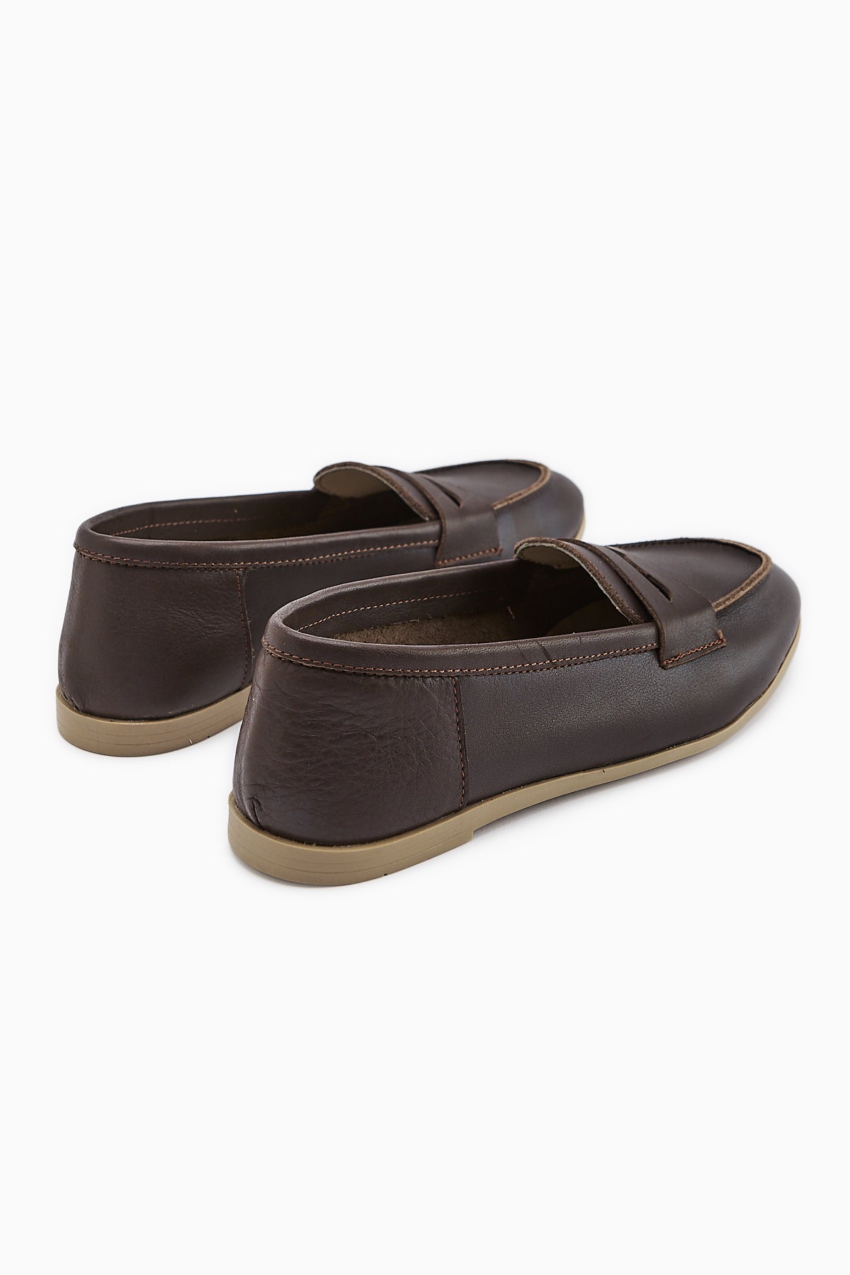 Hakiki Deri Solina Kahve Makosen Ayakkabı Rahat Günlük Loafer