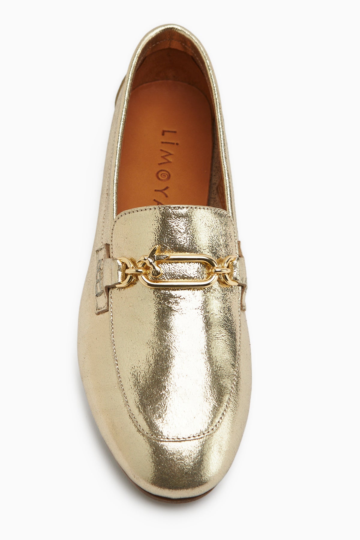 Alessa Hakiki Deri Altın Tokalı Loafer Kadın Günlük Makosen Ayakkabı