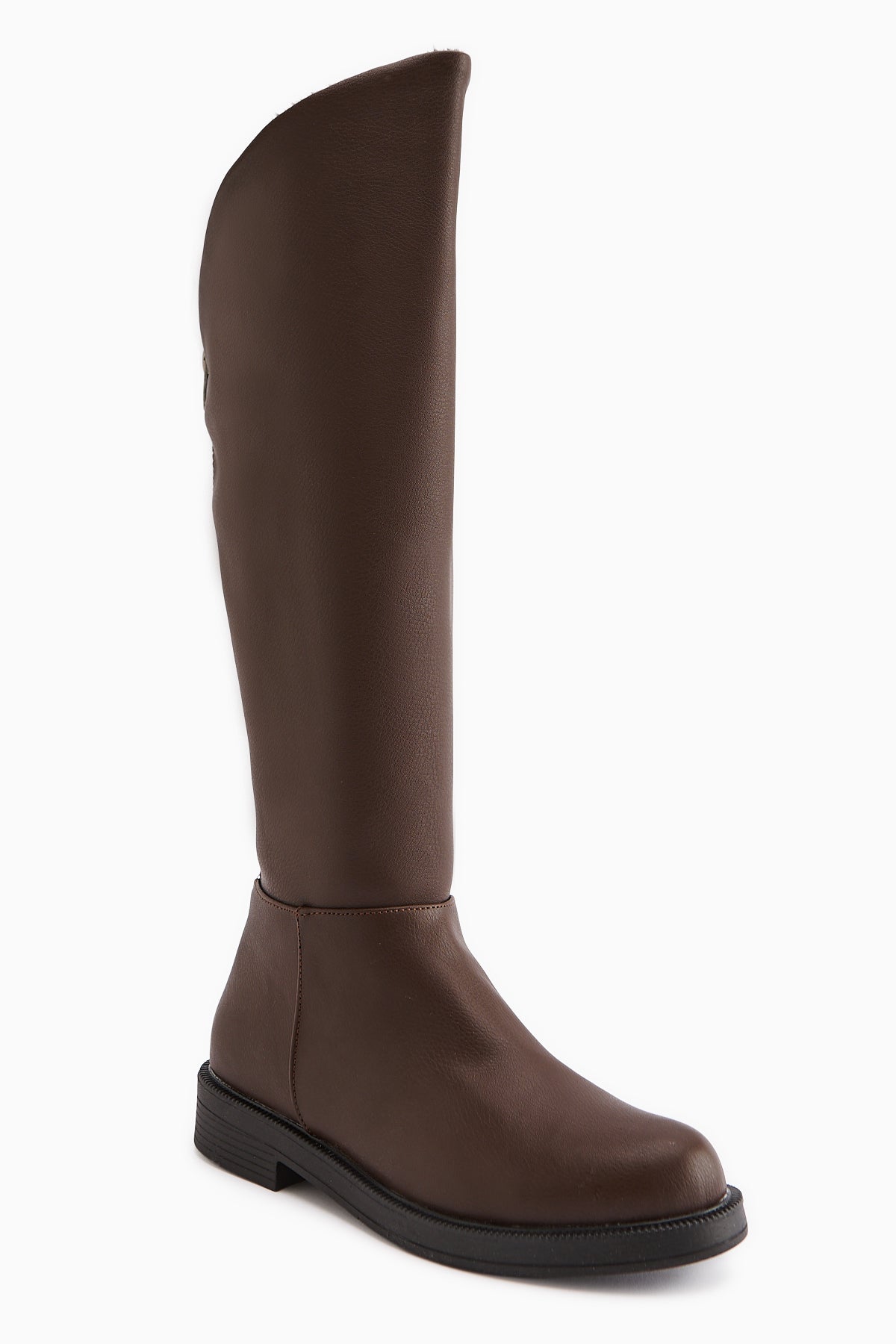 Gigi Kahve İçi Kürklü Katlanabilir Arkadan Fermuarlı Çizme