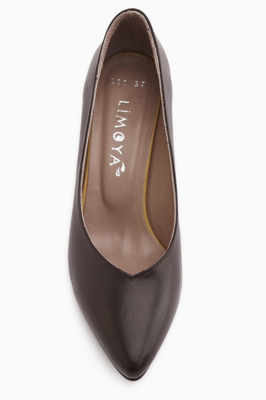 Ferida Hakiki Deri Kahve Kalın Topuklu Kadın Ayakkabı