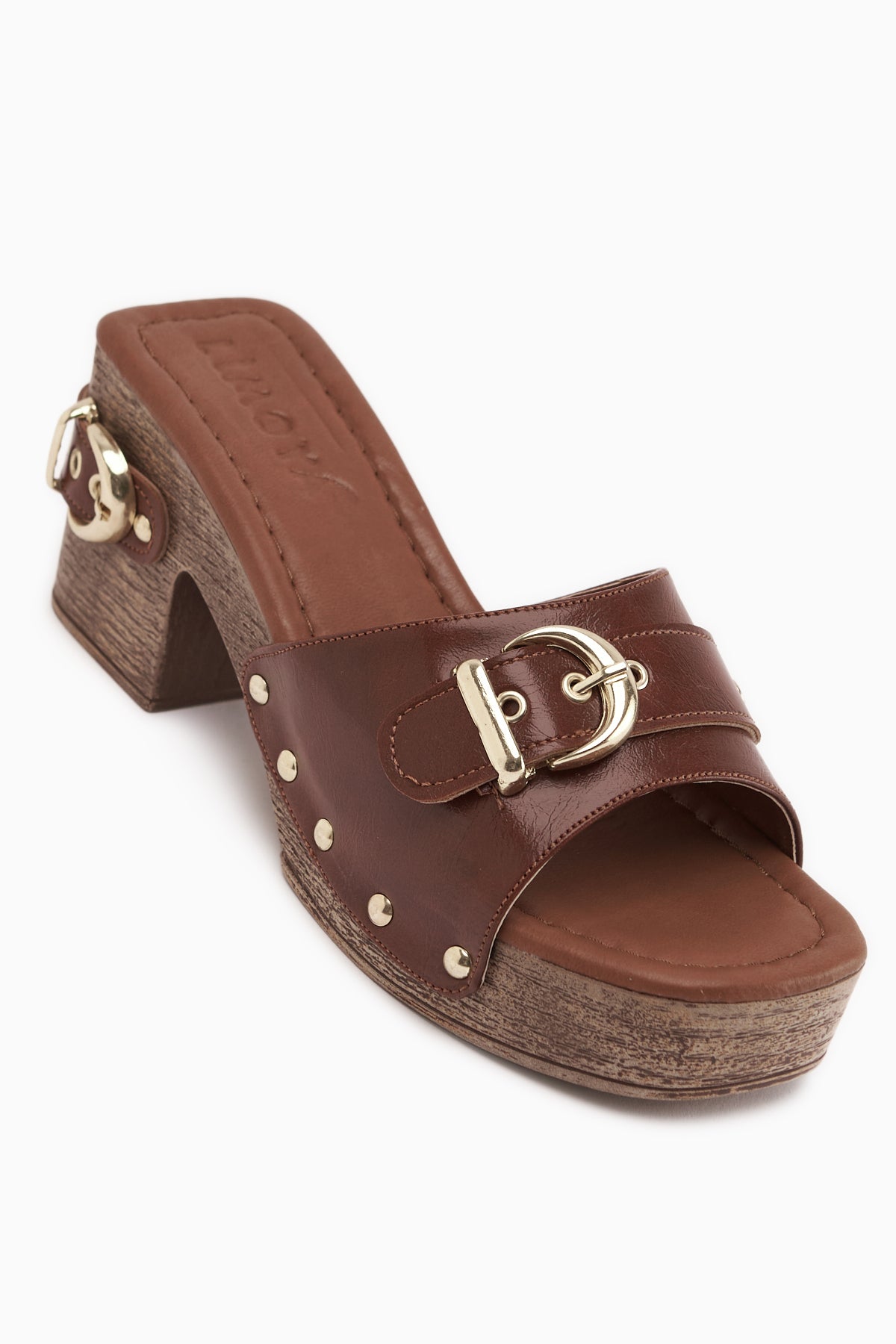 Edita Taba Kemer Detaylı Platform Topuklu Kadın Terlik