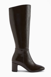 Larin Kahve Topuklu Kadın Çizme