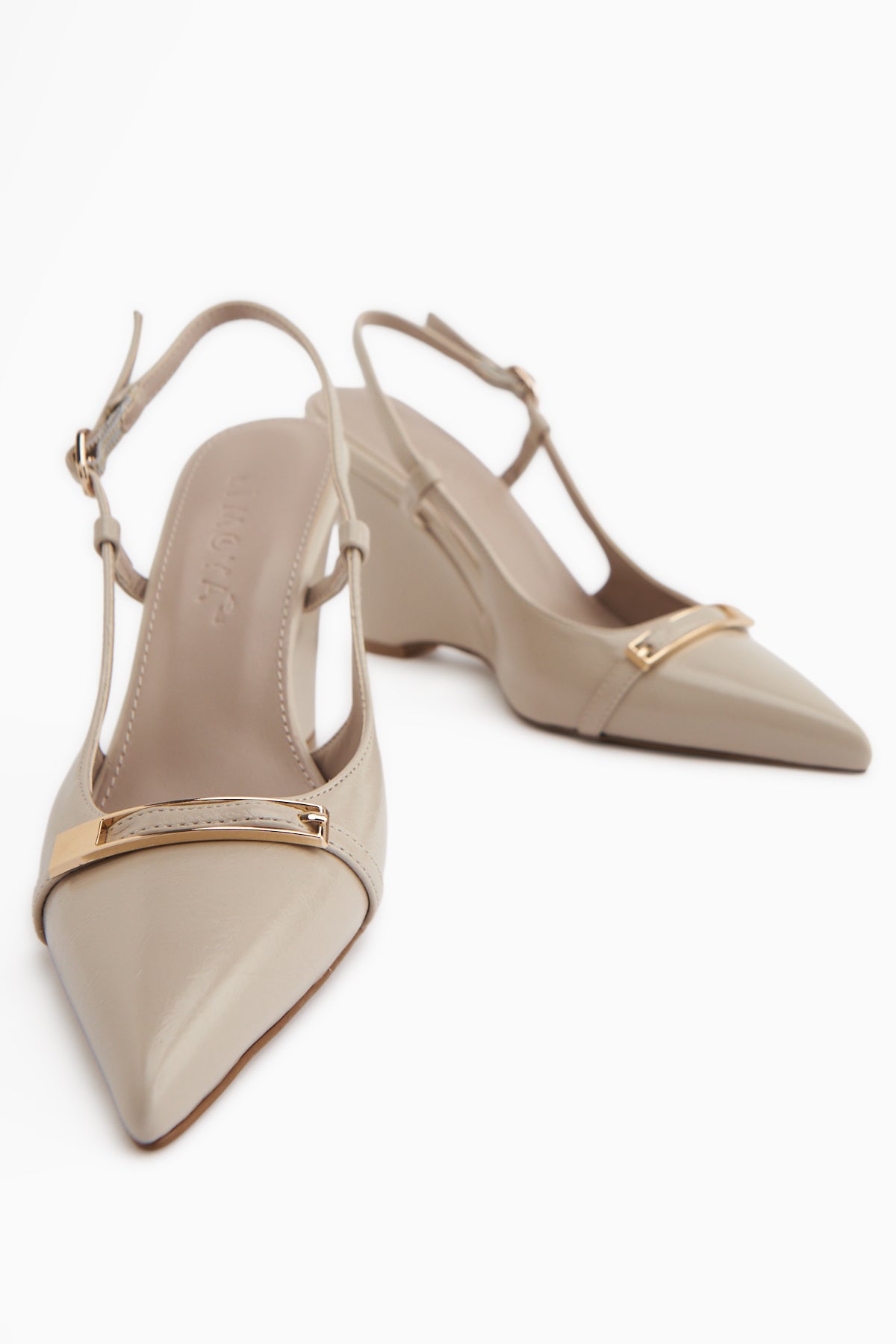 Phia Bej Tokalı Dolgu Topuklu Kadın Sandalet