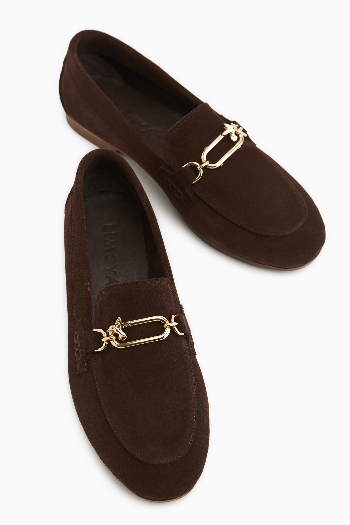 Alessa Hakiki Deri Kahve Tokalı Loafer Kadın Günlük Makosen Ayakkabı