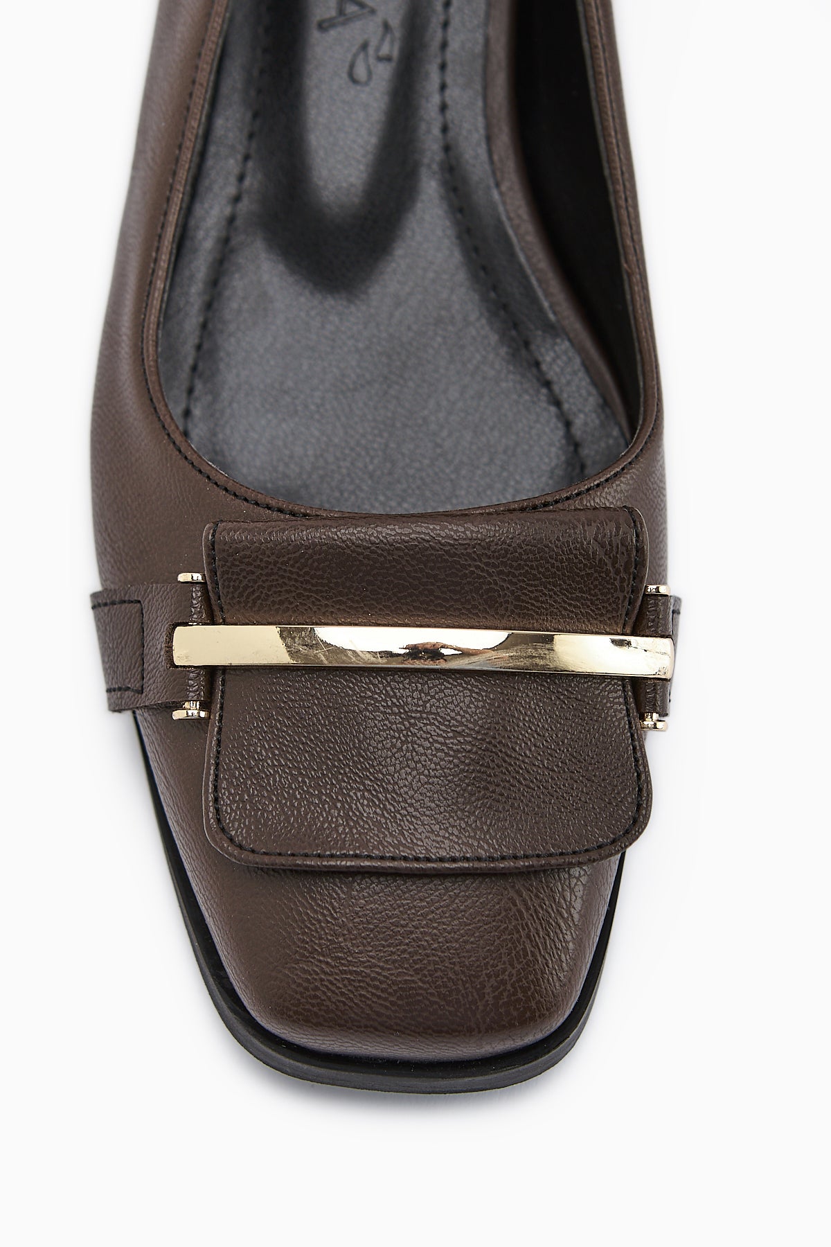 Gresa Kahve Tokalı Kısa Topuklu Kadın Ayakkabı