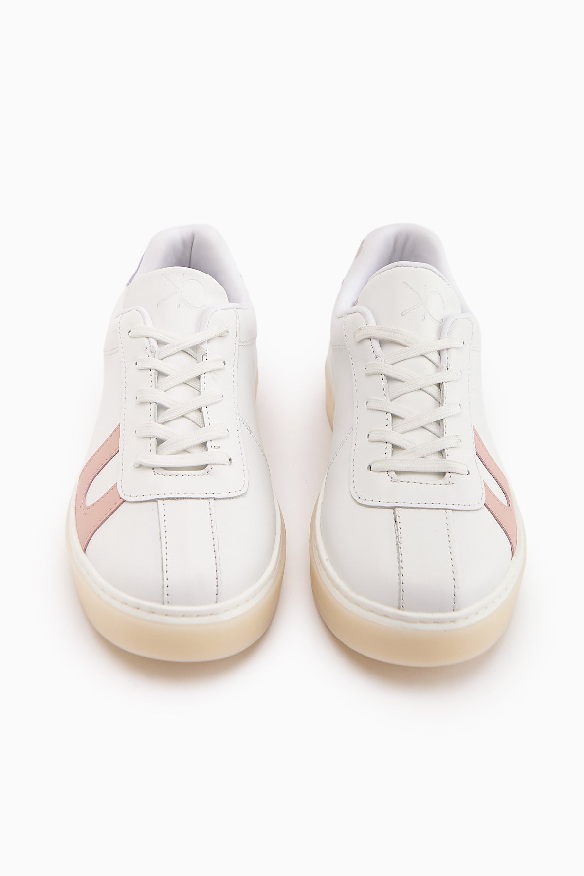 Eddie Hakiki Deri Beyaz Pudra Sneaker Kadın Ayakkbı