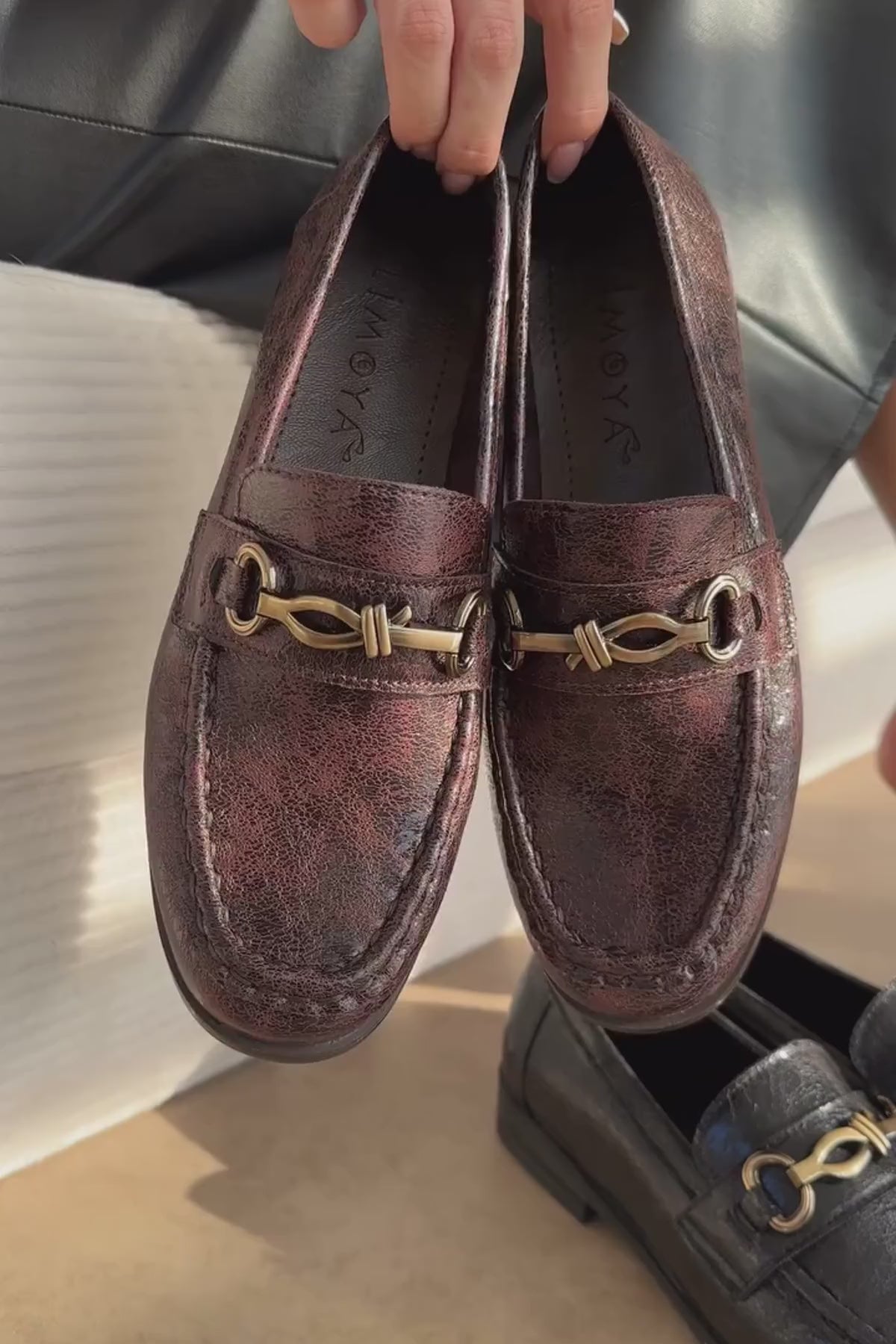 Kali Kahve Zincir Detaylı Loafer Kadın Ayakkabı