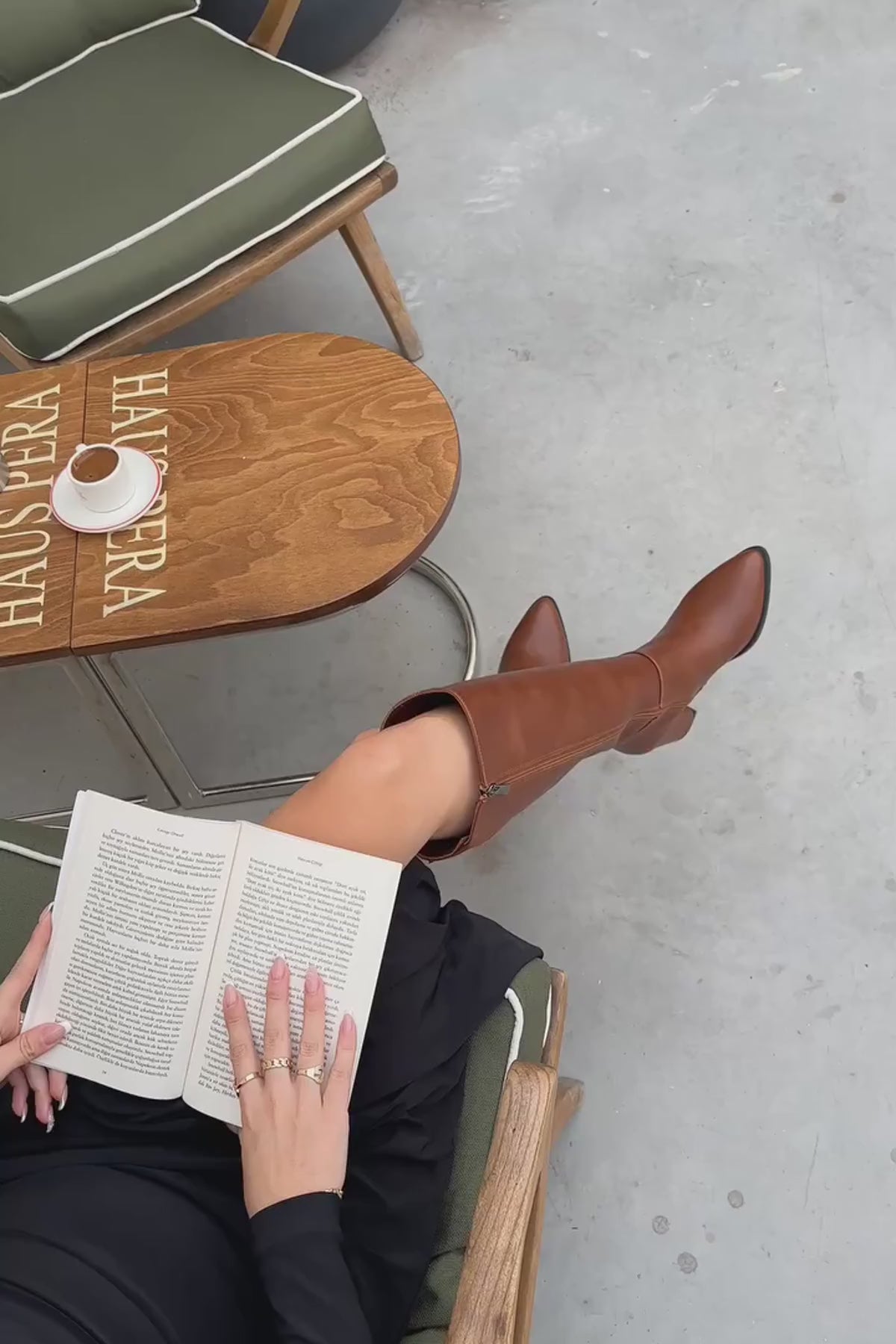 Deniza Taba Topuklu Kadın Çizme