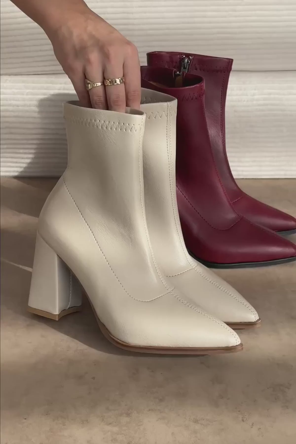 Susy Bej Kalın Topuklu Streç Kadın Bot