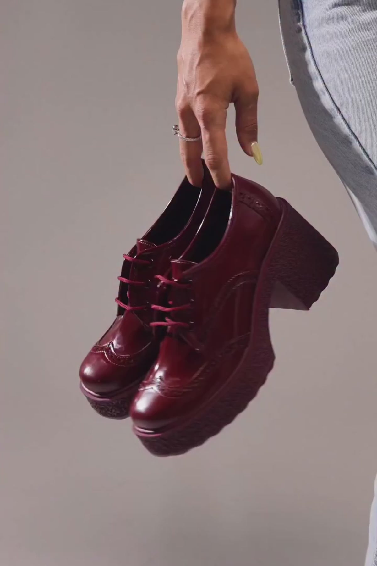 Lenie Bordo Rugan Lazer Kesim Detaylı Günlük Ayakkabı