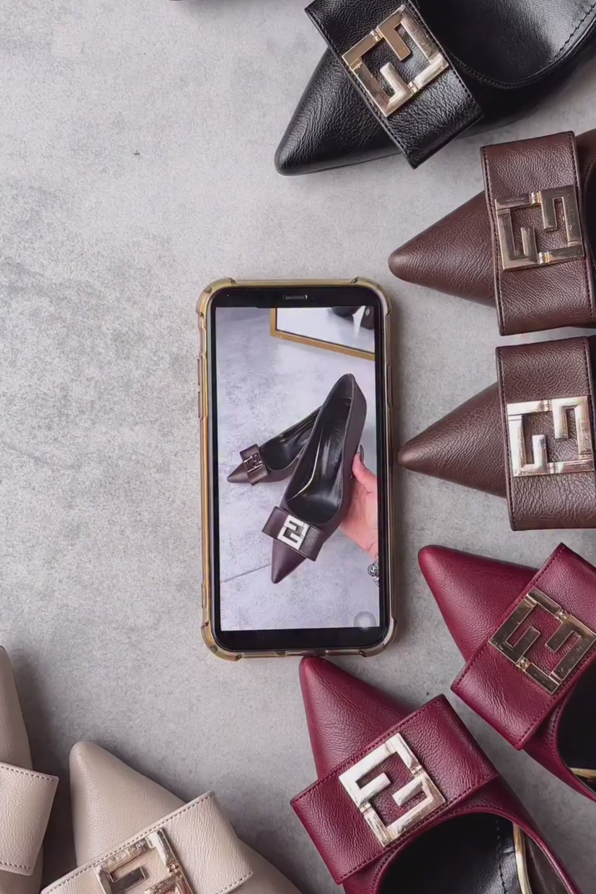 Melly Bej Tokalı Kalın Topuklu Kadın Ayakkabı